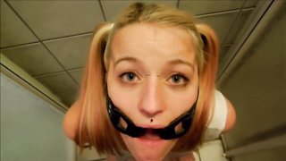 ZHUNTER PERVY PIXIE PERVYPIXIE GAGGED WHILE DRINKING PISS!