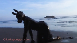 KINKY PONYGIRL - Beach Horse