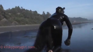 KINKY PONYGIRL - Beach Horse