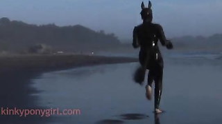 KINKY PONYGIRL - Beach Horse